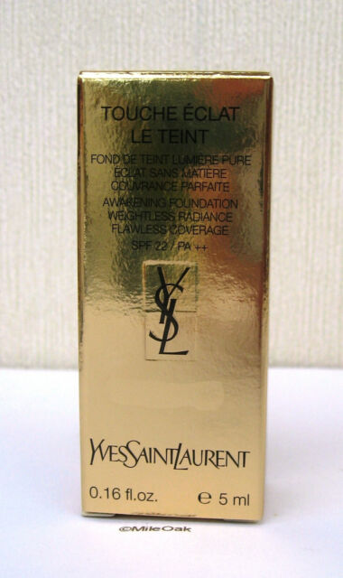 Yves Saint Laurent Base Touche Eclat 5ml 0,16 fl. onças. amostra de cuidados com a pele Shade BD 25 bege quente
